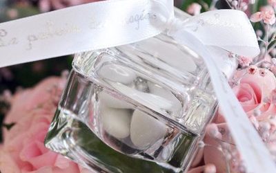 Contenant à dragées en cristal pour un mariage French Riviera !